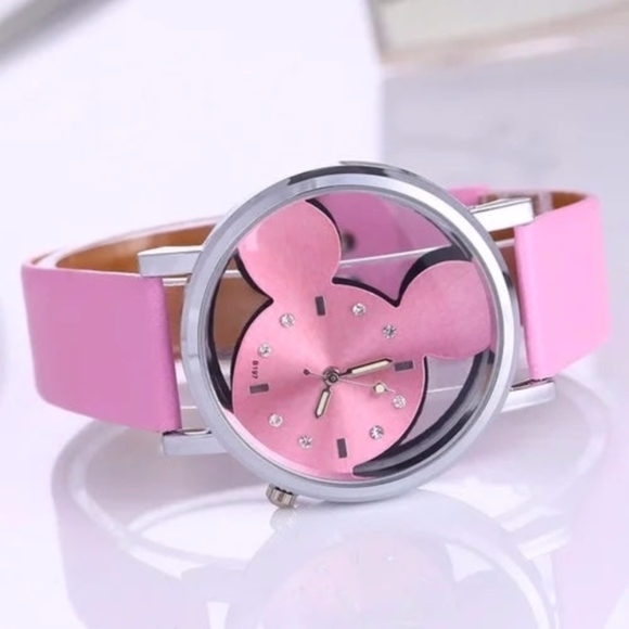 Pink Mouse Ears Hollow Watch NWT - Picture 2 of 7